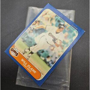 Will Clark Fleer U-25 Baseball Card 1986 Giants First Base Rookie CM2222